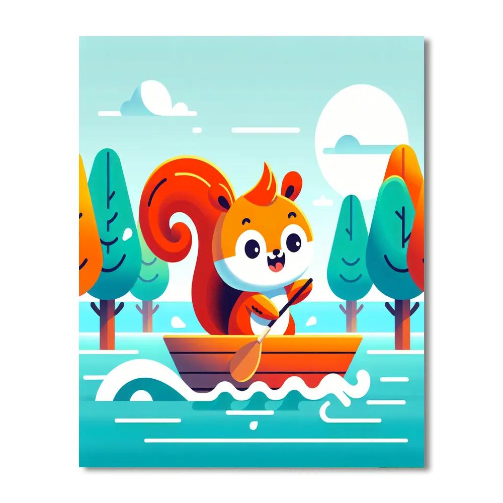 Sailing Squirrel Numbered Painting Kits