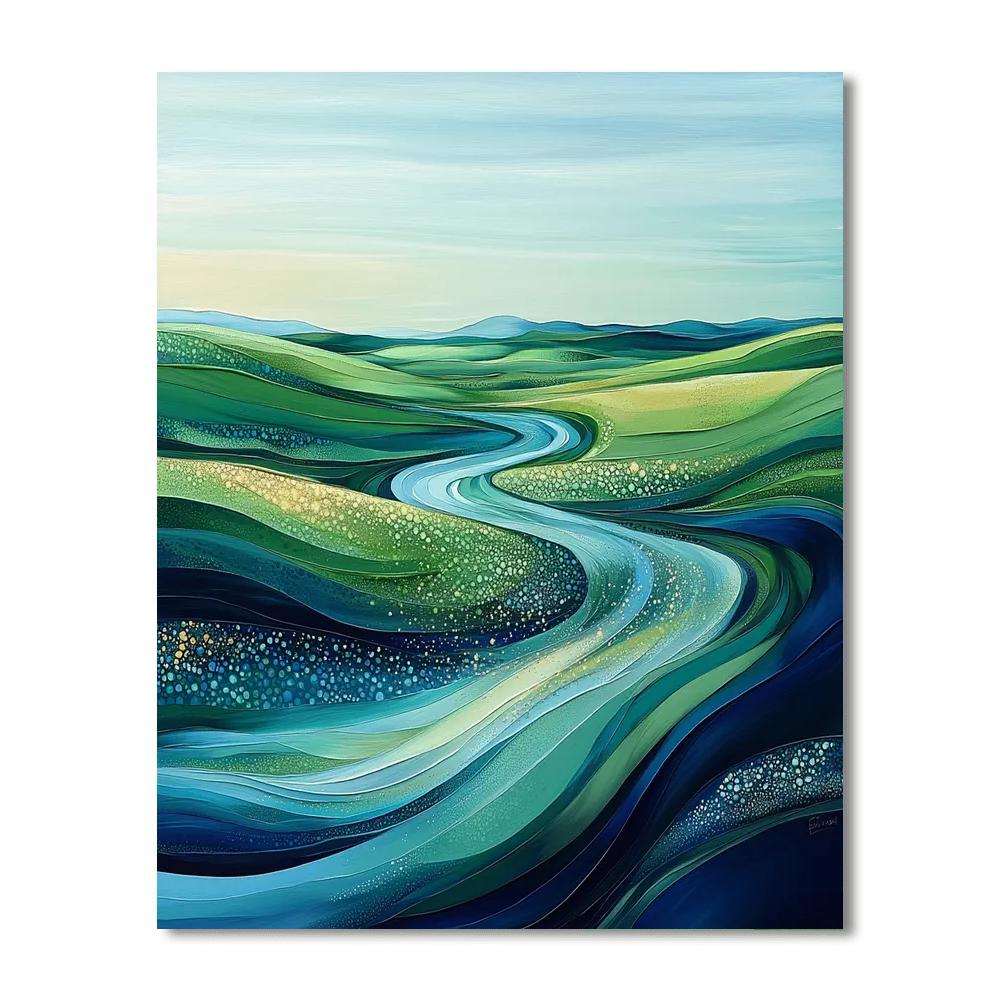 Michelangelo Inspired Majestic Rivers Of Time  Paint By Color
