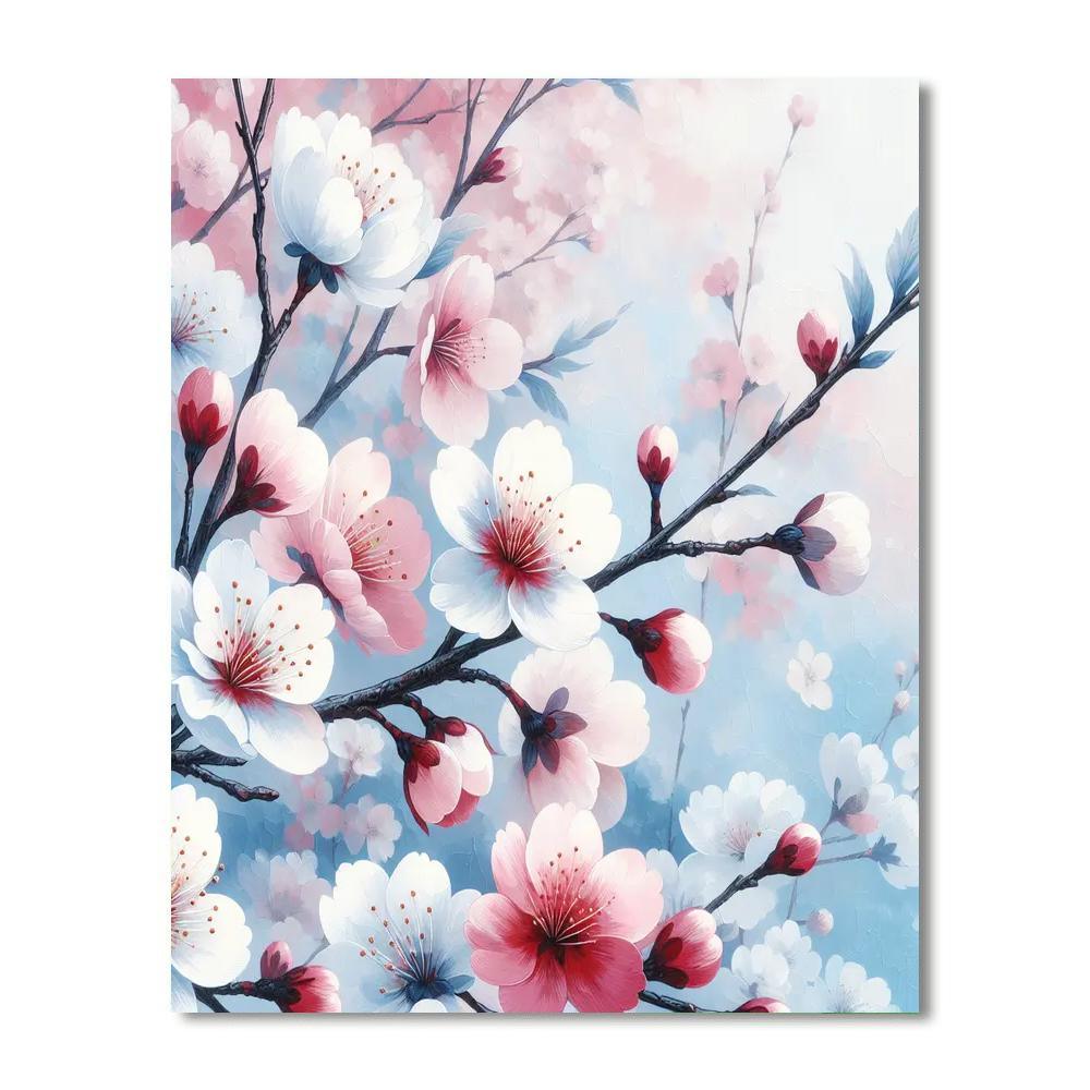 Delicate Cherry Blossom Dreams Paint By Numbers Kits