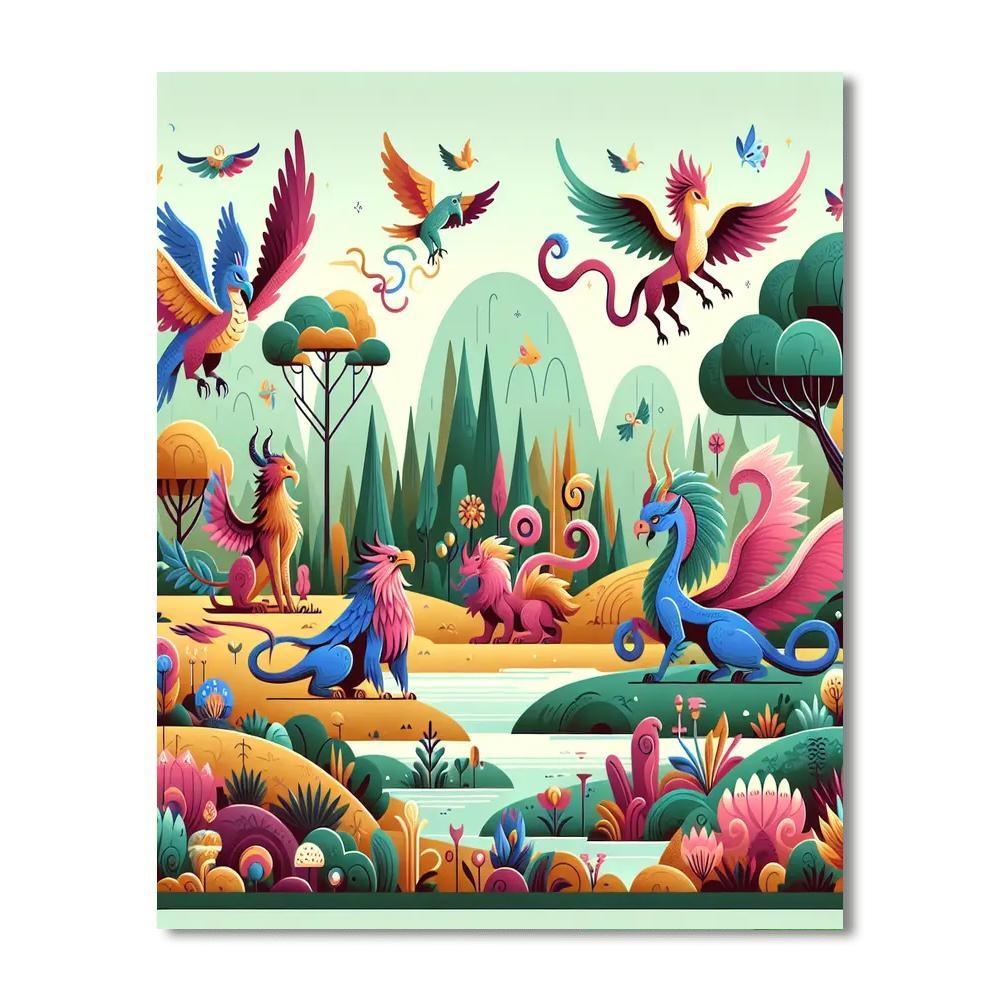 Mythical Creature Menagerie Paint By Number