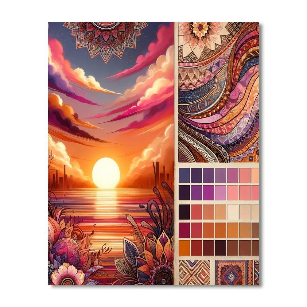 Bohemian Sunset Glow Paint By Number
