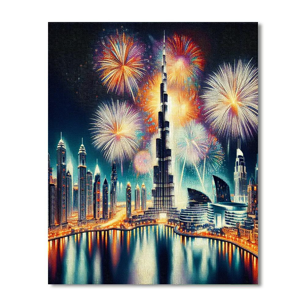 New Year's Eve In Dubai - Uae Paint By Numbers Kits