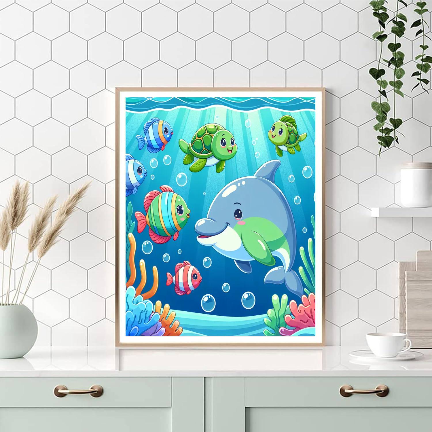 Friendly Underwater Friends Numbered Painting Kits