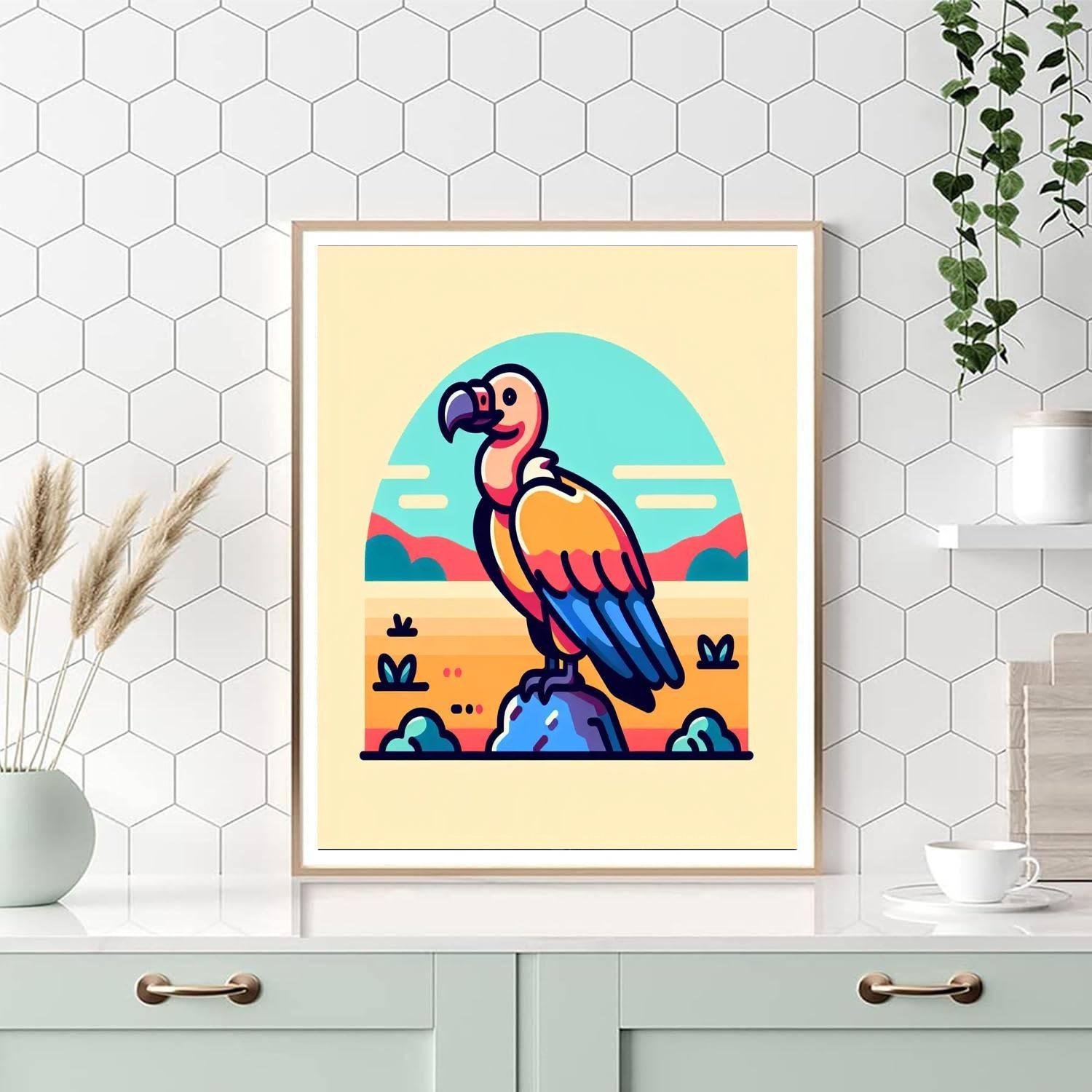 Vivid Vulture Numbered Painting Kits