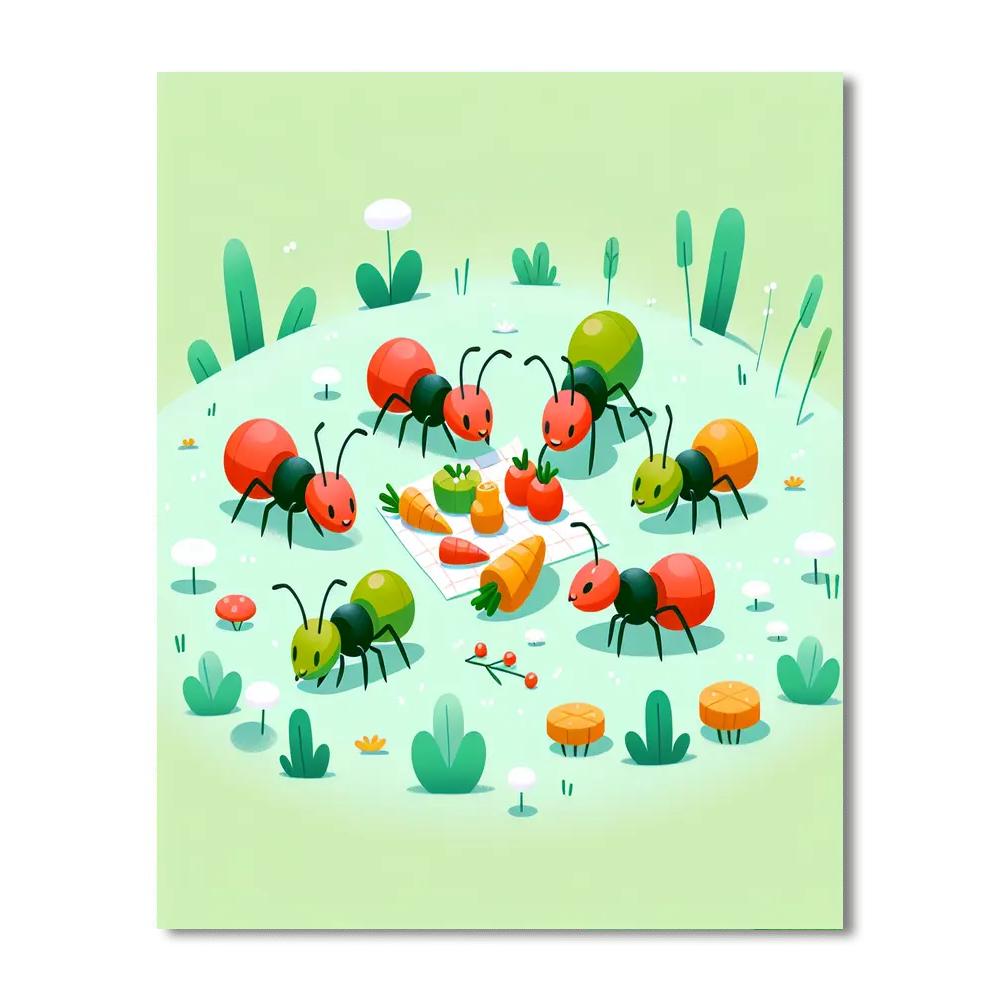 Busy Ants Picnic Paint By Numbers
