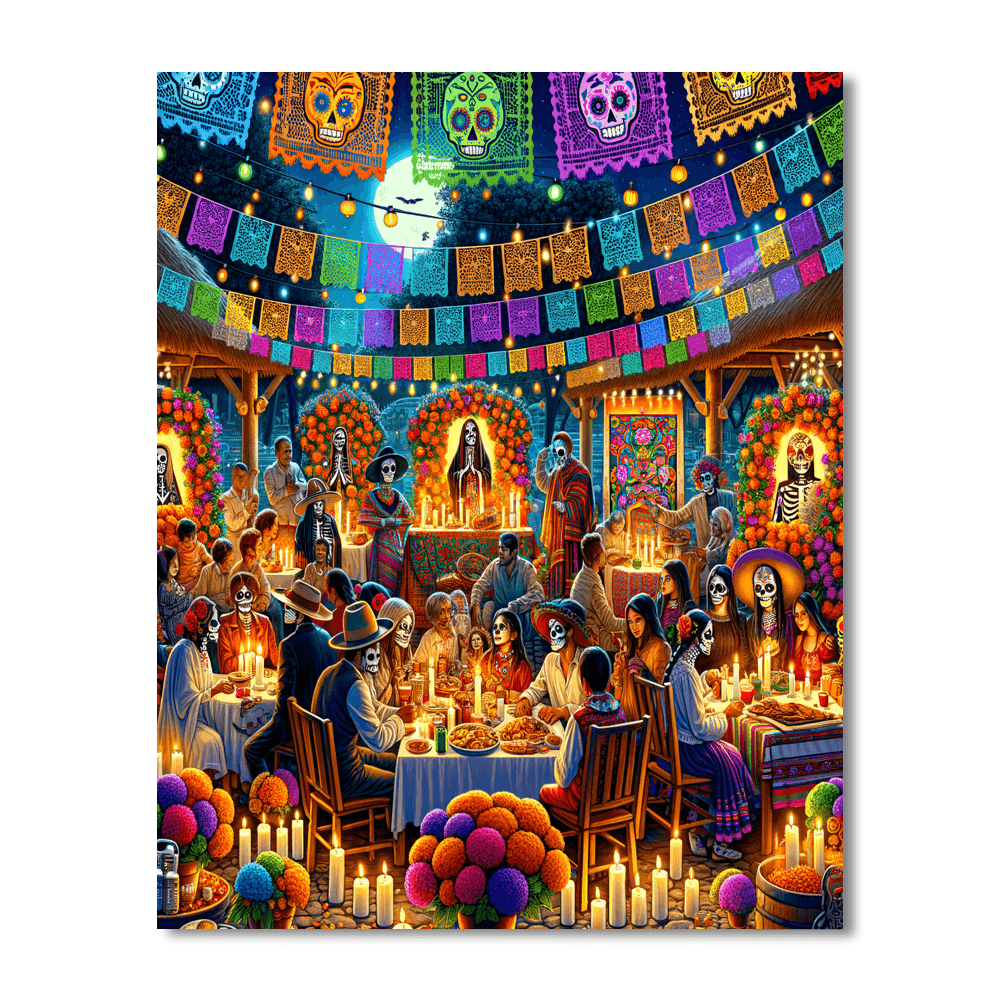 Noche De Muertos - Oaxaca, Mexico Paint By Color