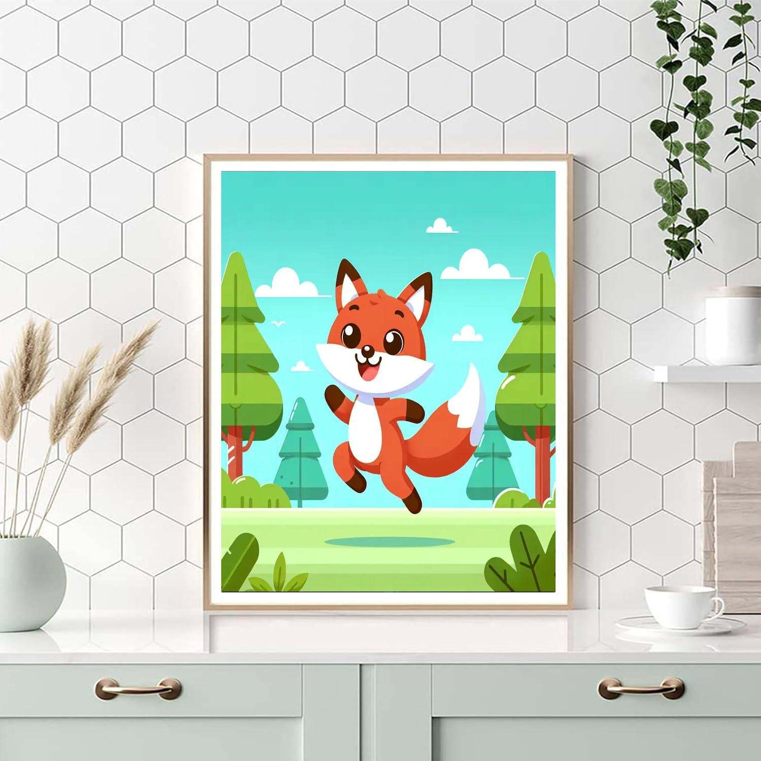 Joyful Fox's Forest Frolic Paint By Color