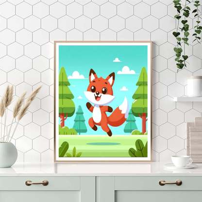 Joyful Fox's Forest Frolic Paint By Color