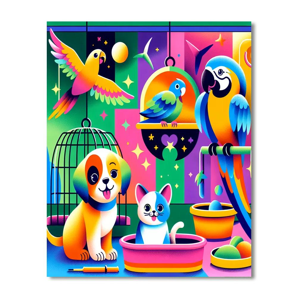 Pet Shop Extravaganza Paint By Numbers