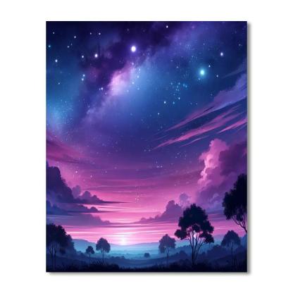 Celestial Dusk Illumination Paint By Number