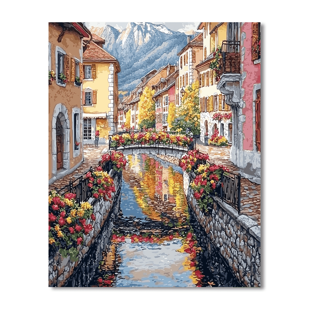 Annecy Old Town - Annecy, France Numbered Painting Kits