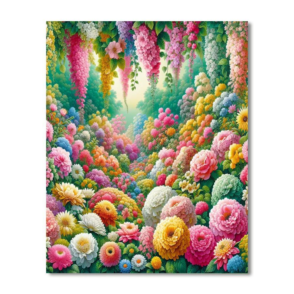 Gorgeous Floral Symphony Numbered Painting Kits