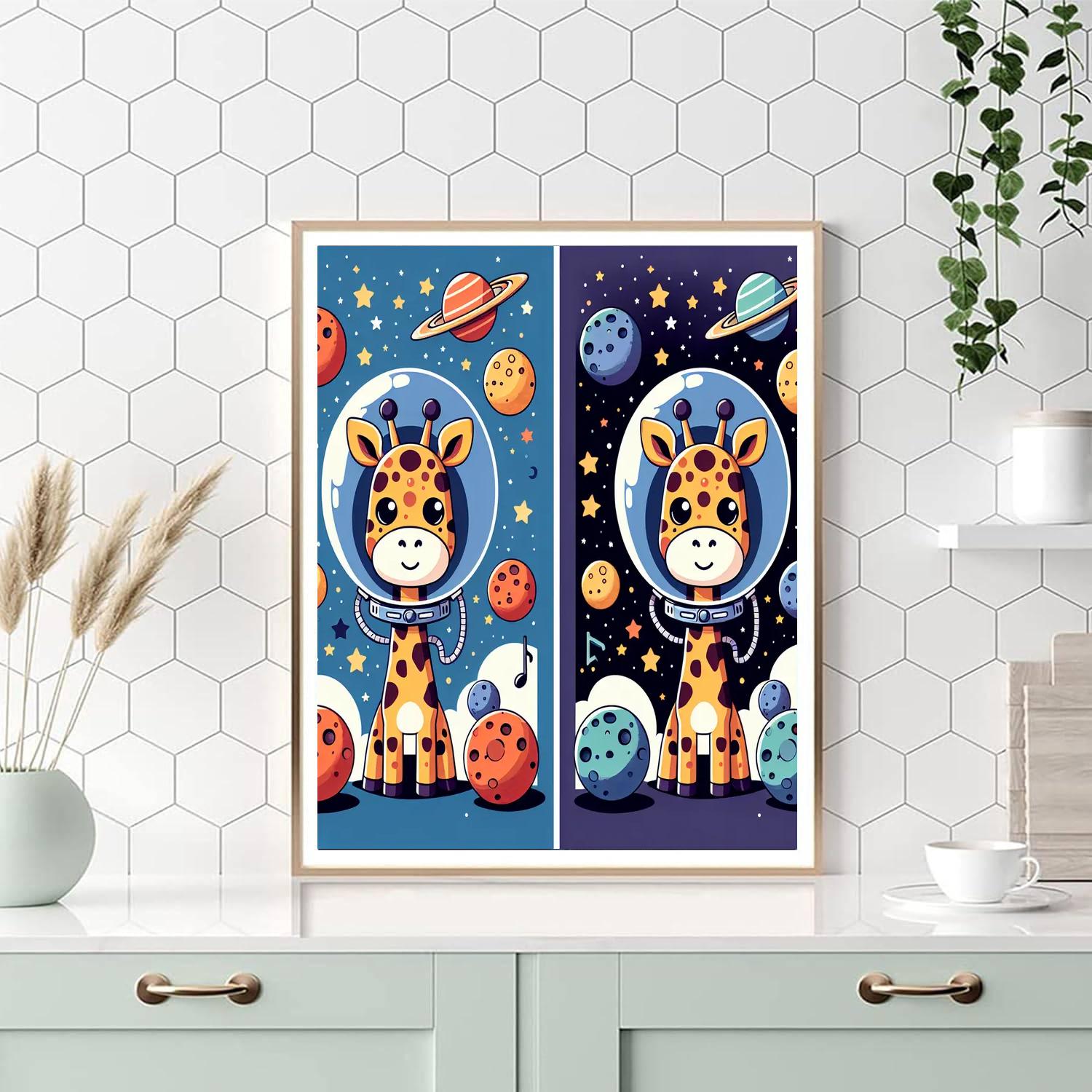 Galaxy Giraffes Journey Numbered Painting Kits