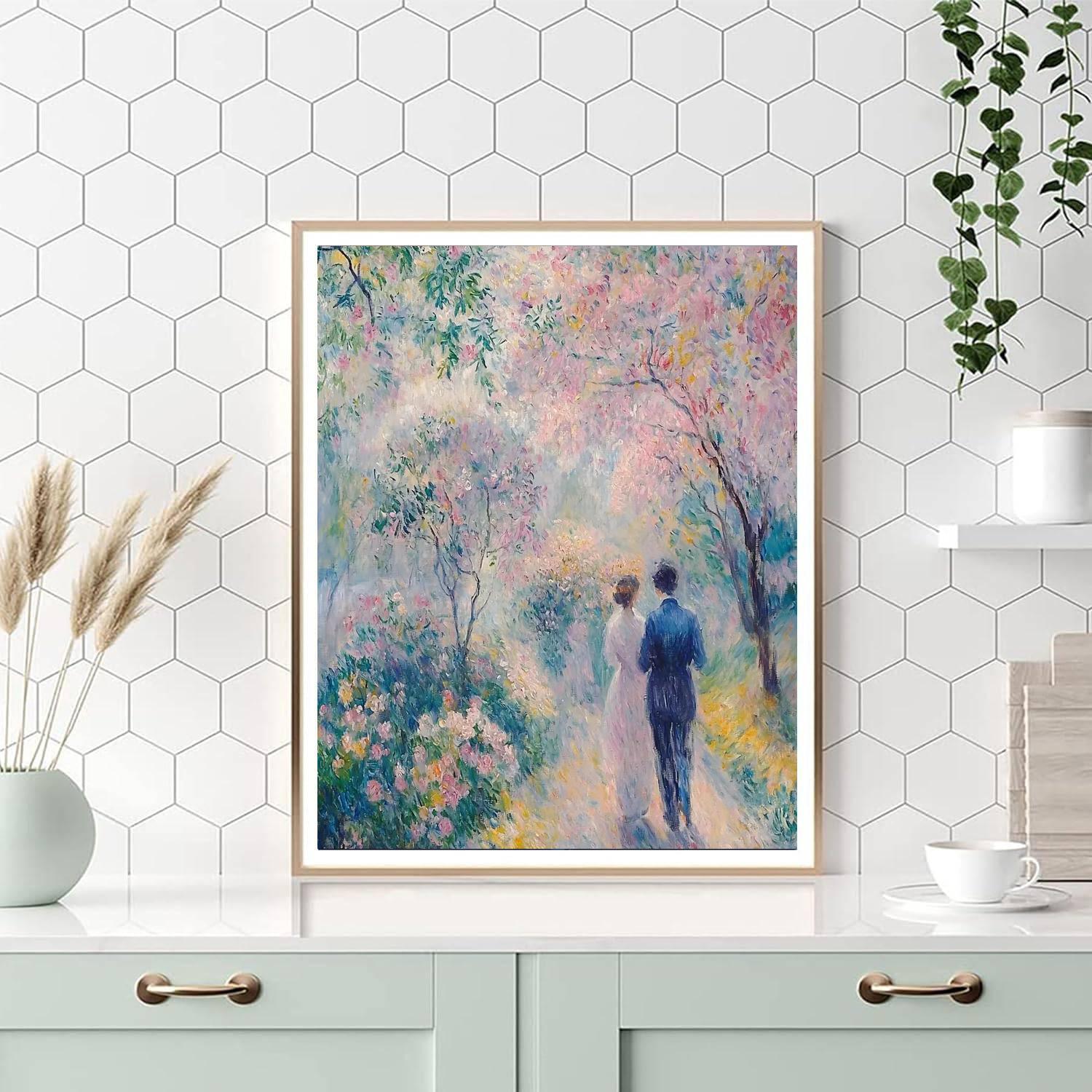 Pierre-Auguste Renoir Inspired Romantic Blossom Serenity  Painting By Numbers Kit