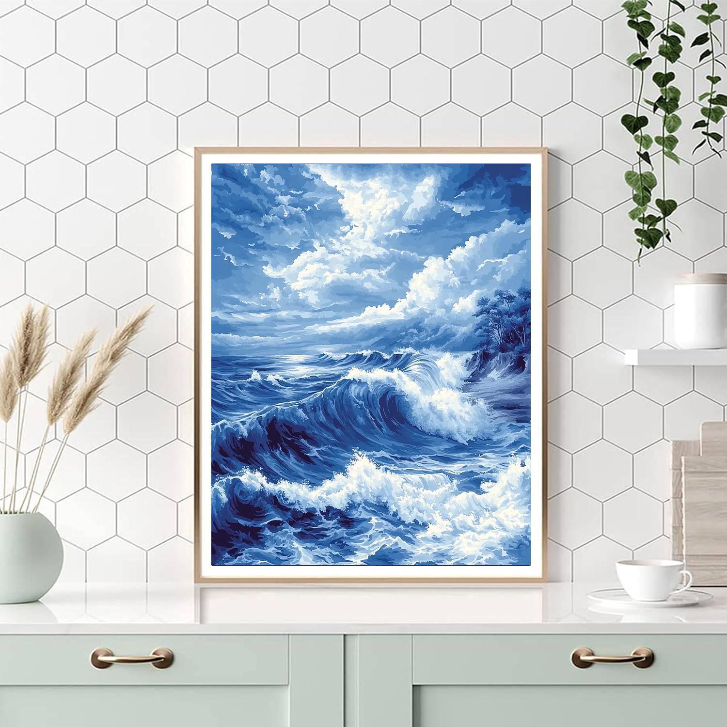 Hokusai Inspired Magical Ocean Breeze  Painting By Numbers Kit