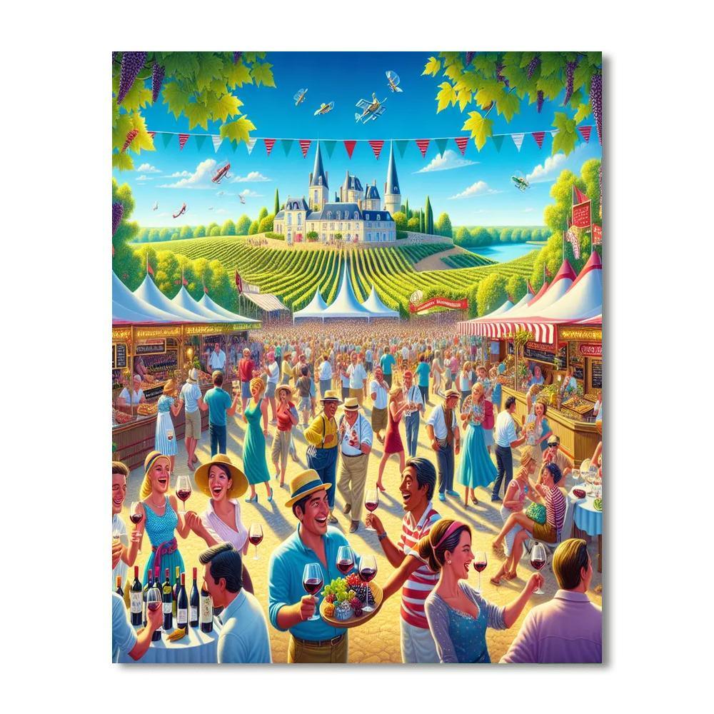 La Fête Des Vins De Bordeaux - France Paint By Numbers Art