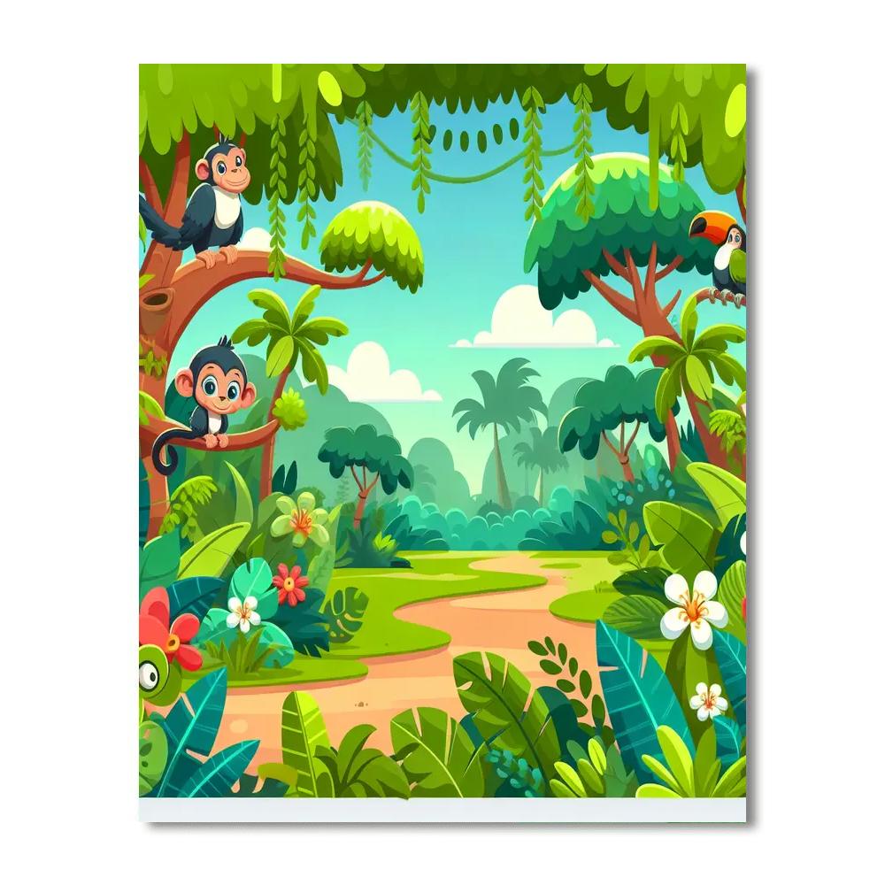 Mysterious Jungle Trek Painting By Numbers Kit