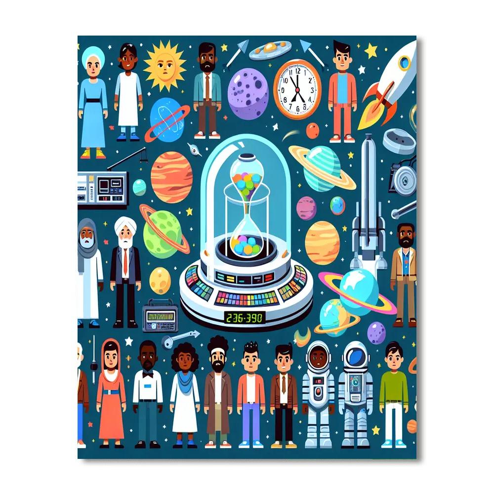 Space-time Traveler DIY Paint By Numbers