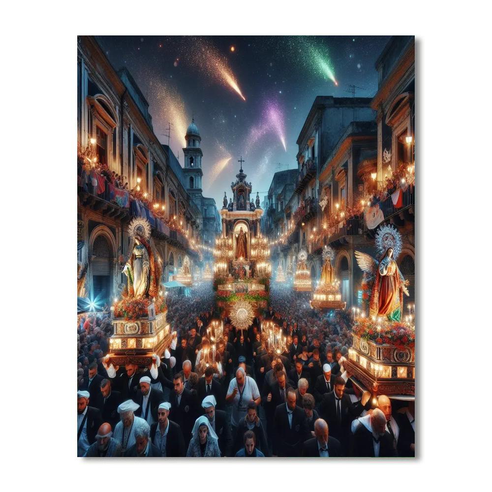 Festa Di Sant'agata - Italy Paint By Color