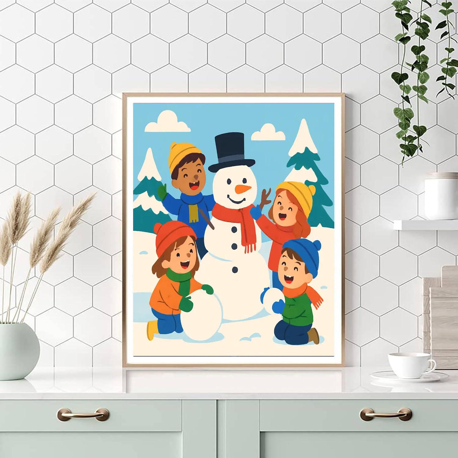 Cheerful Snowy Adventures Paint By Numbers
