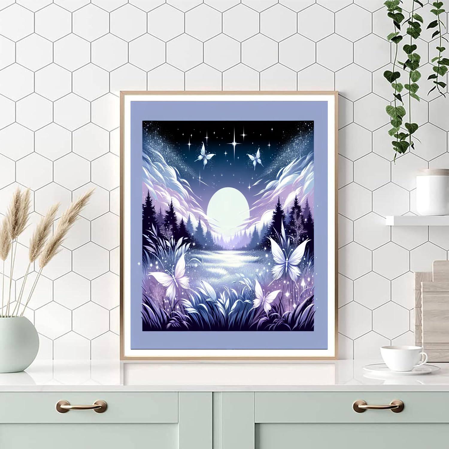 Mystical Moonlight Meadow Paint By Numbers Art