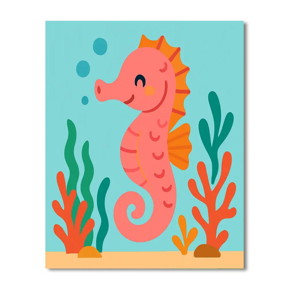 Swaying Seahorse Painting By Numbers Kit