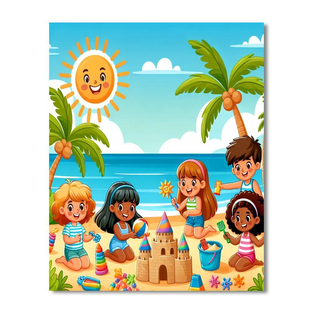 Sunny Beach Party Painting By Numbers Kit