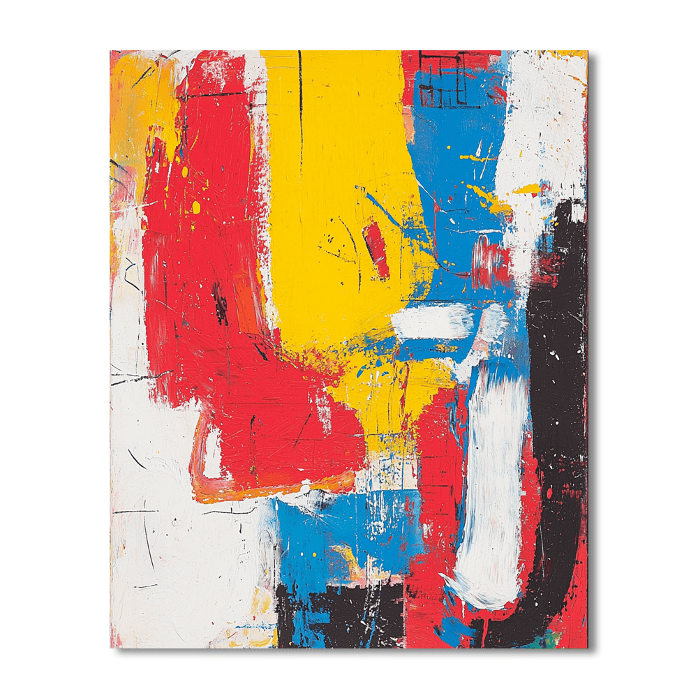 Jean-Michel Basquiat Inspired Fiesta Of Colors  Painting By Numbers Kit