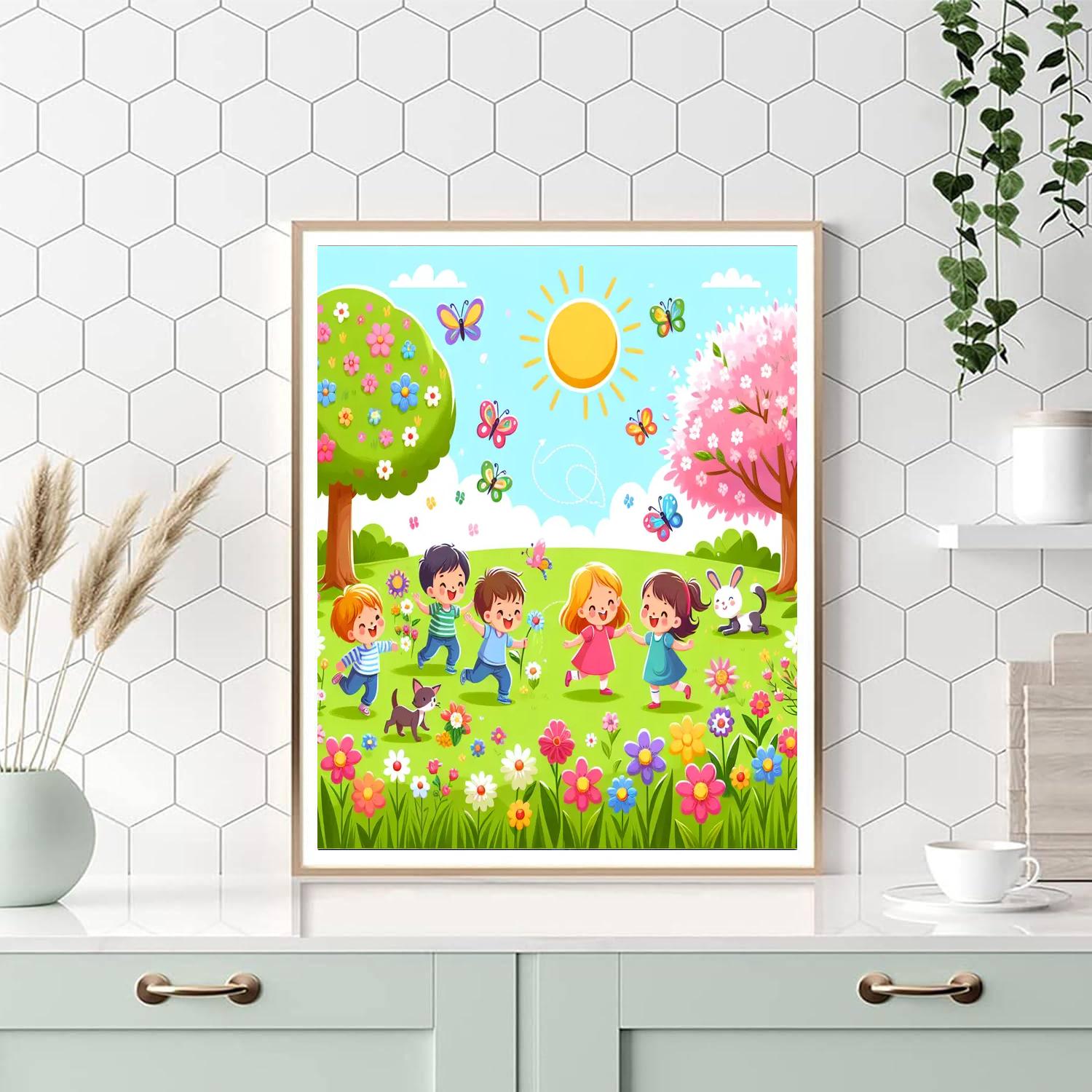 Sunny Spring Celebration Number Painting