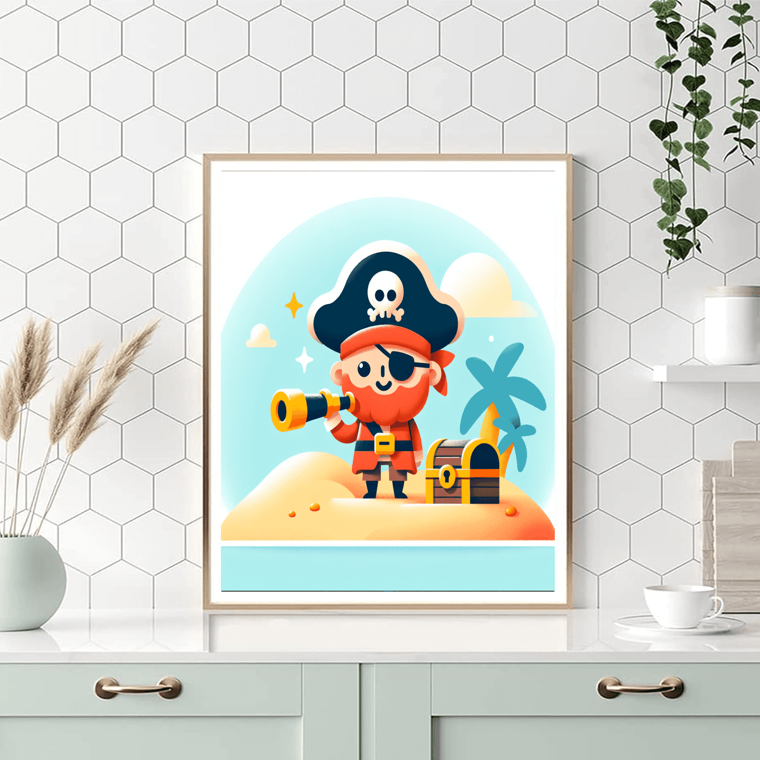 Quirky Pirate Treasure Hunt Painting Number Kit