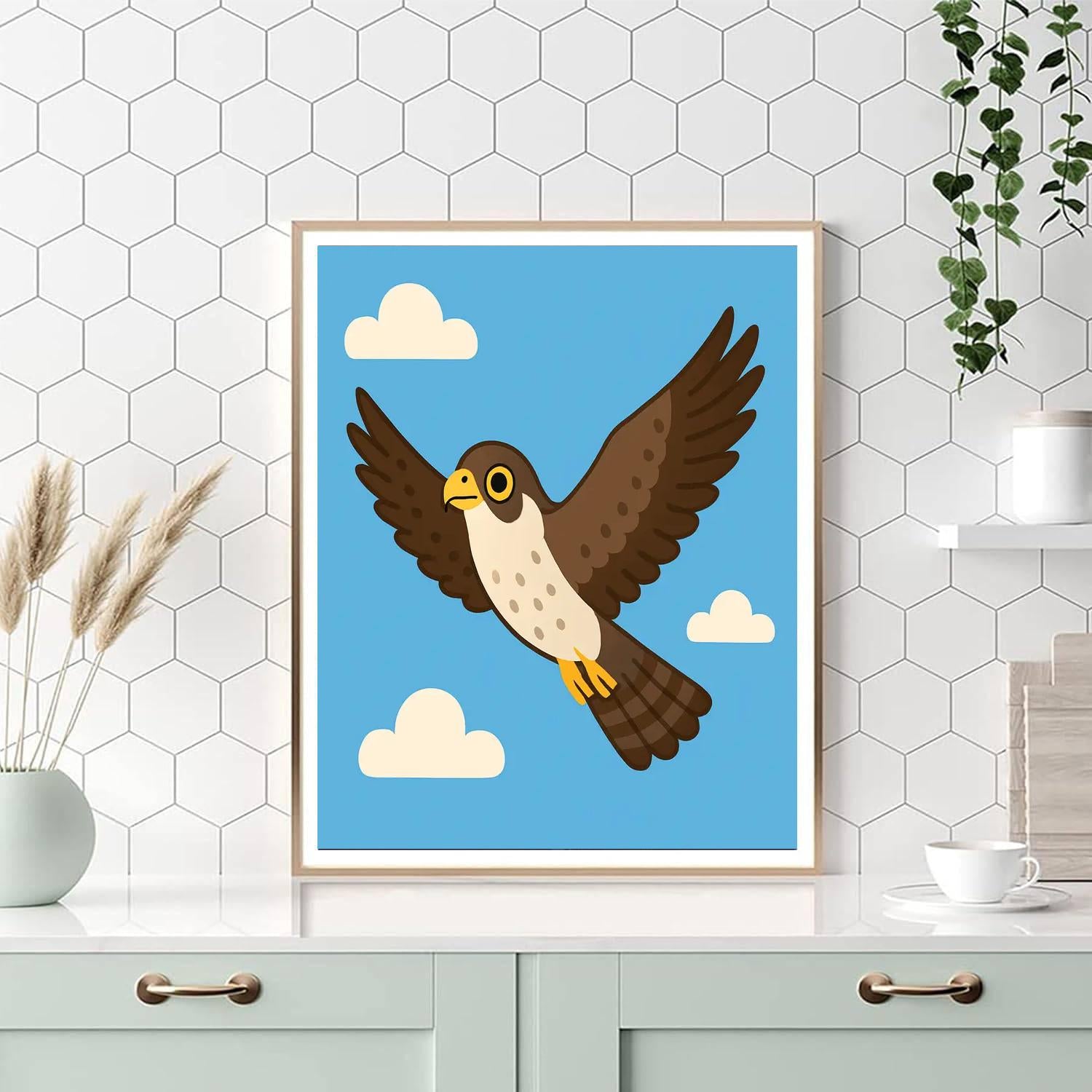 Brave Falcon Paint By Numbers