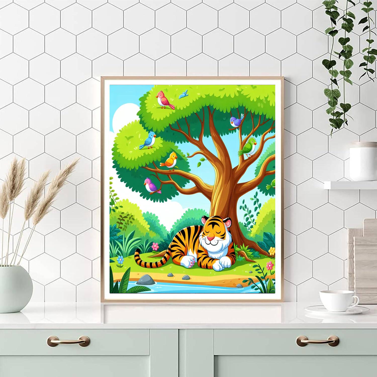 Quiet Jungle Oasis Paint By Numbers