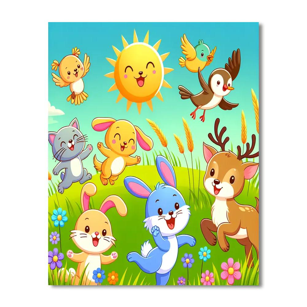 Sunny Meadow Gathering Paint By Color