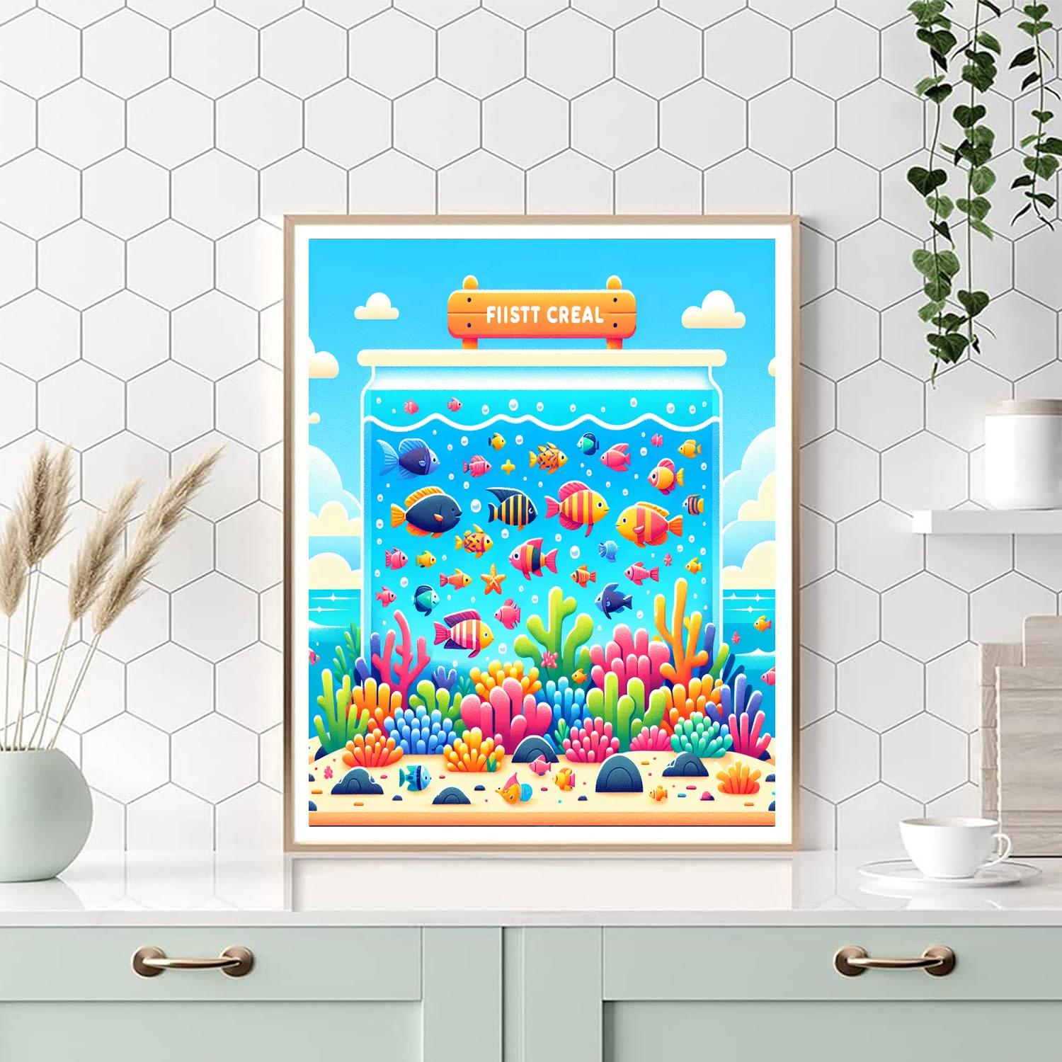 Colorful Aquarium DIY Paint By Numbers