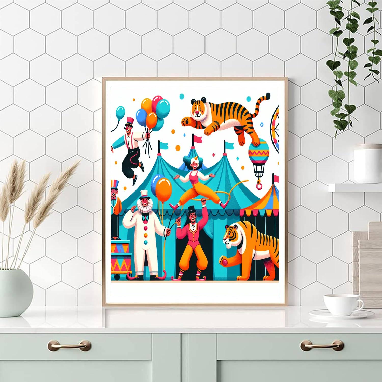 Cheery Circus Painting By Numbers Kit