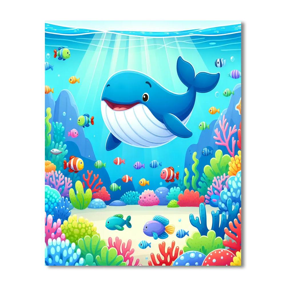 Wonderland Whale Painting By Numbers Kit