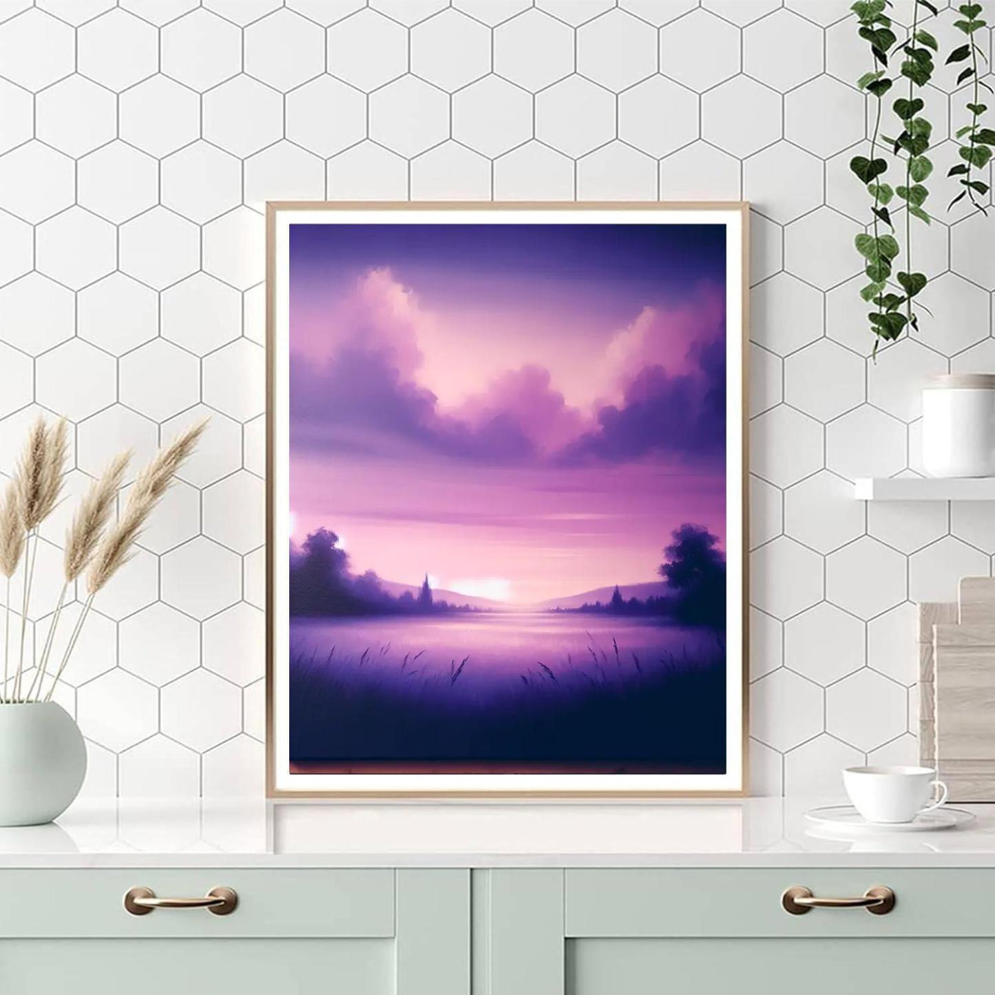 Ethereal Lavender Sky Paint By Numbers Art