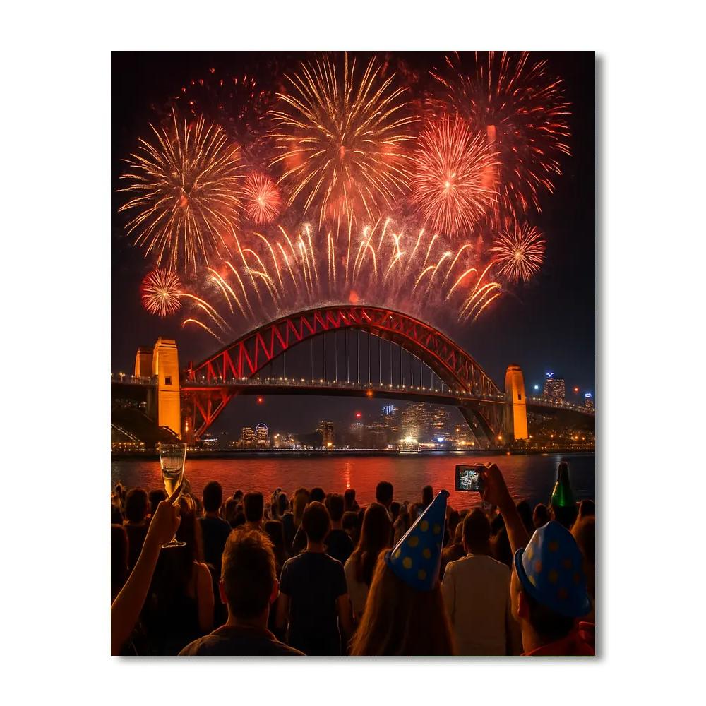 New Year's Eve Celebrations - Sydney, Australia DIY Paint By Numbers