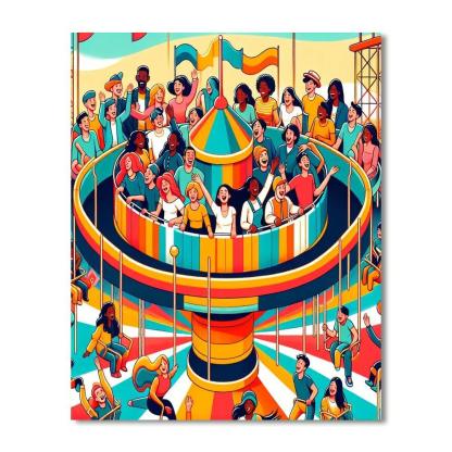 Vibrant Carnival Ride DIY Paint By Numbers