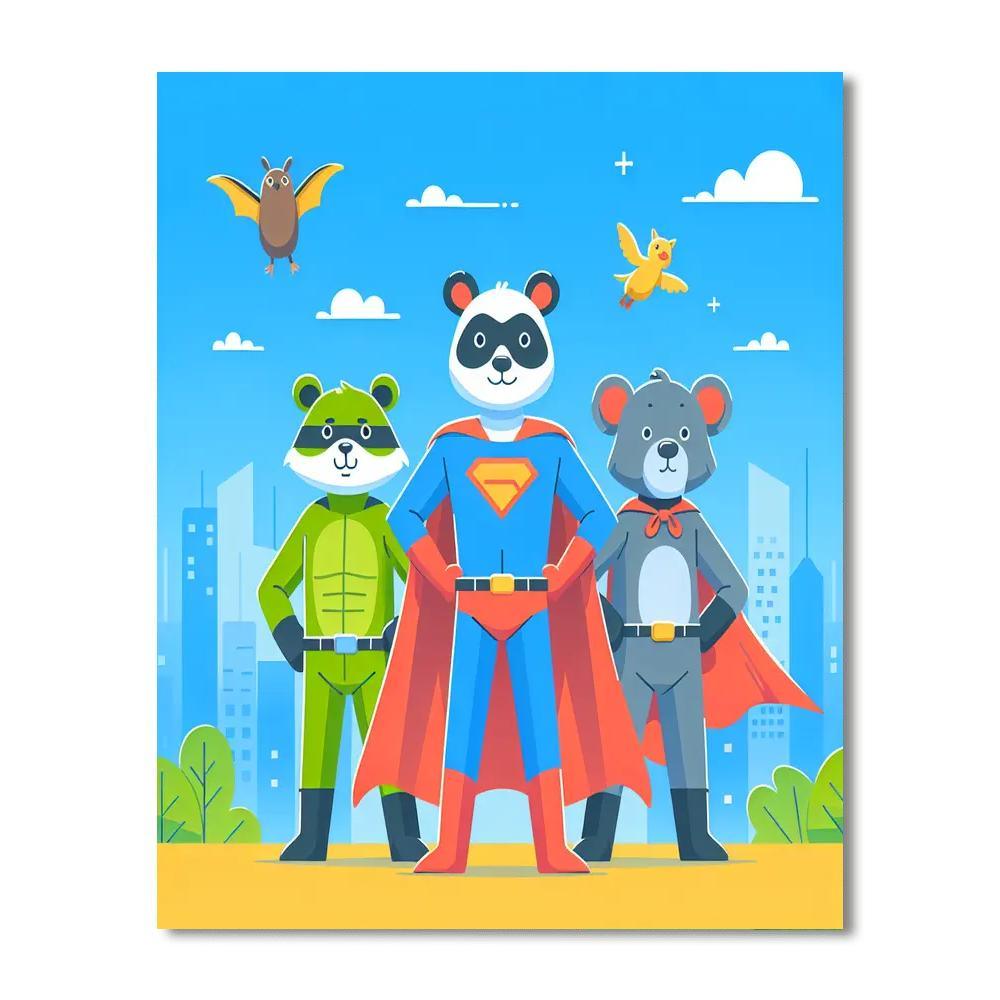 Superhero Animal League Painting By Numbers Kit