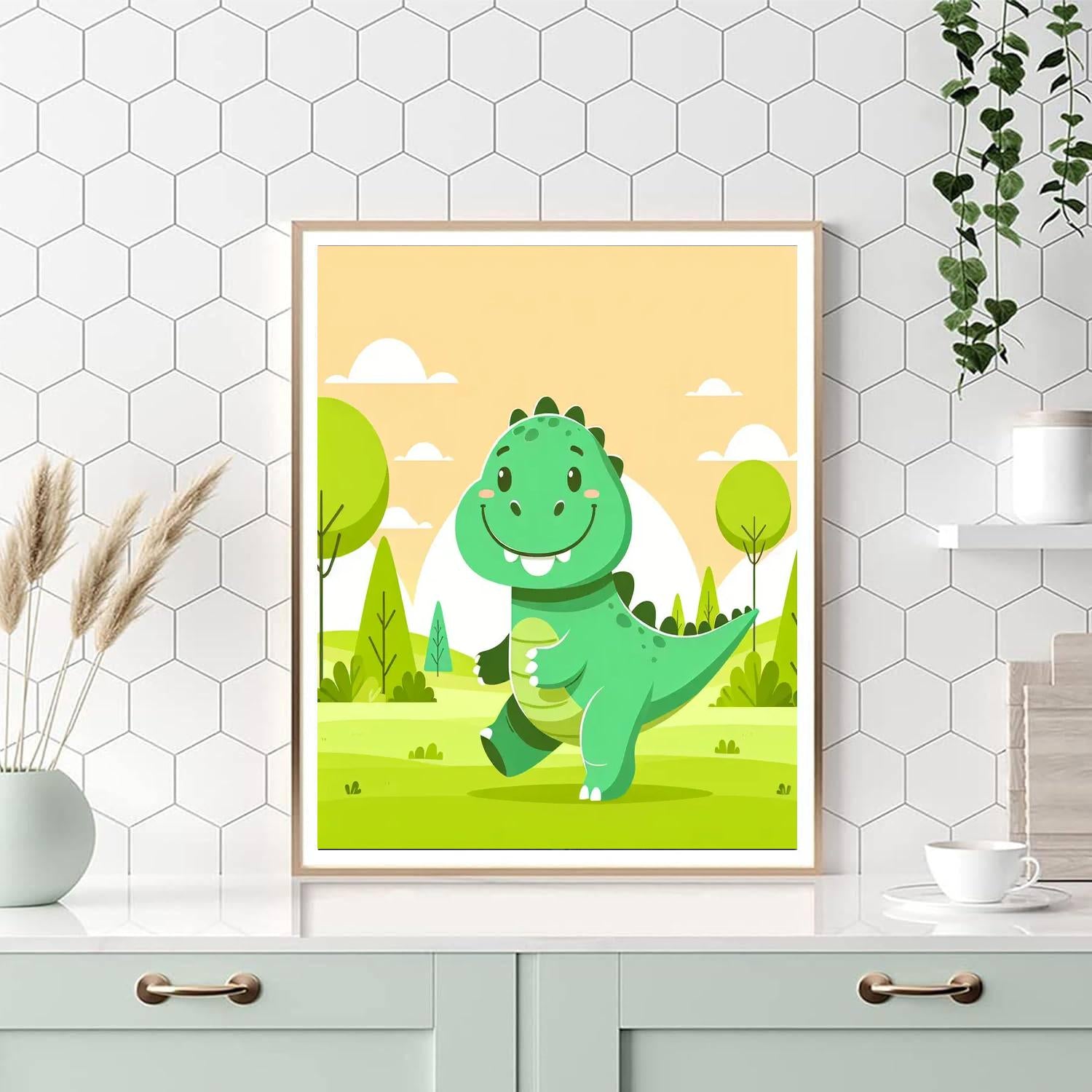 Gentle Dinosaur Paint By Color