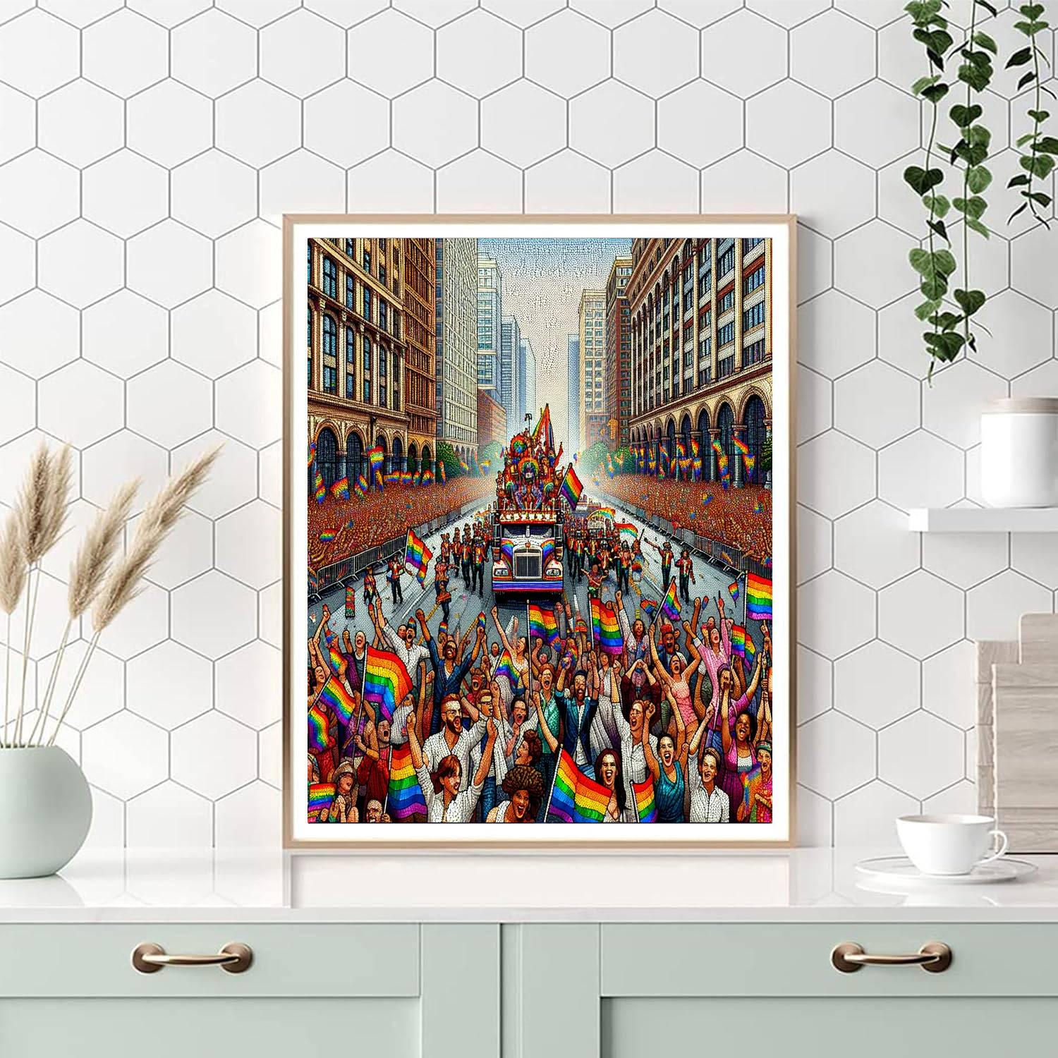 Pride Parade - Berlin, Germany Painting Number Kit