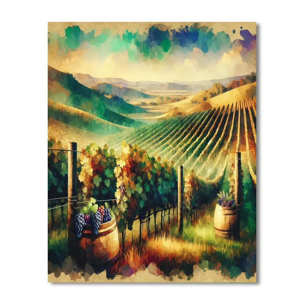 Wine's Vineyard Reverie Paint By Numbers Kits
