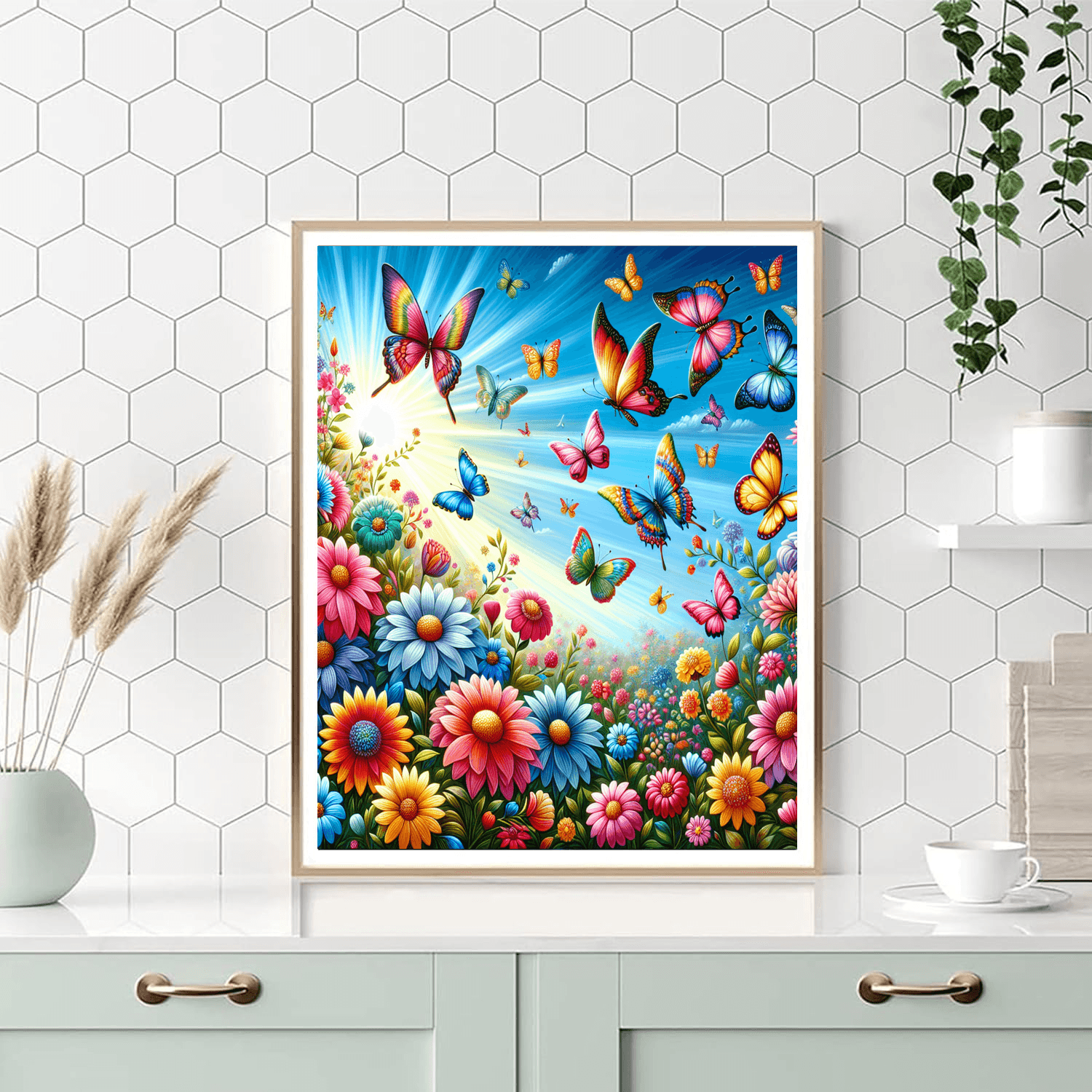 Colorful Butterfly Dreams Number Painting