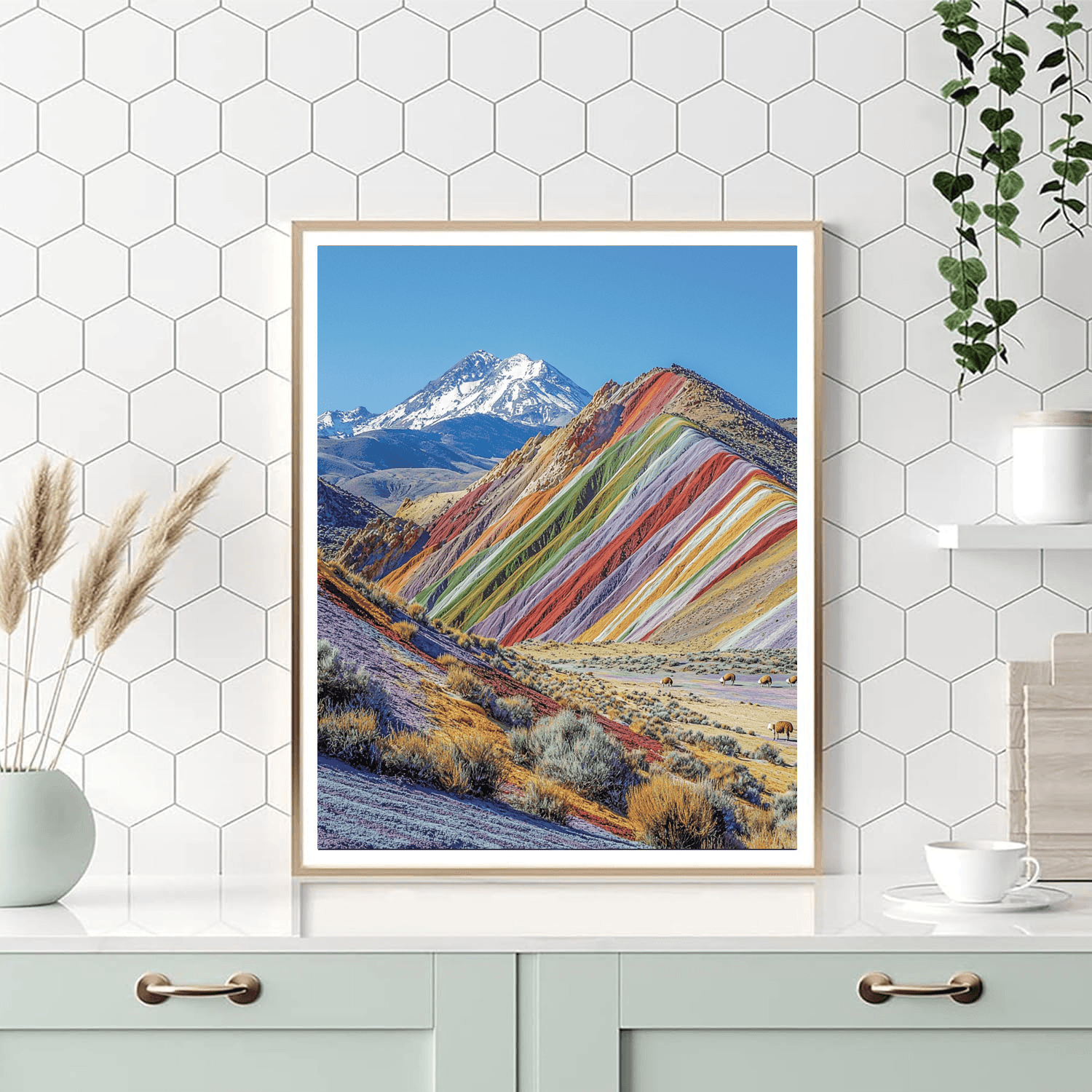 Rainbow Mountain - Cusco Paint By Numbers Art