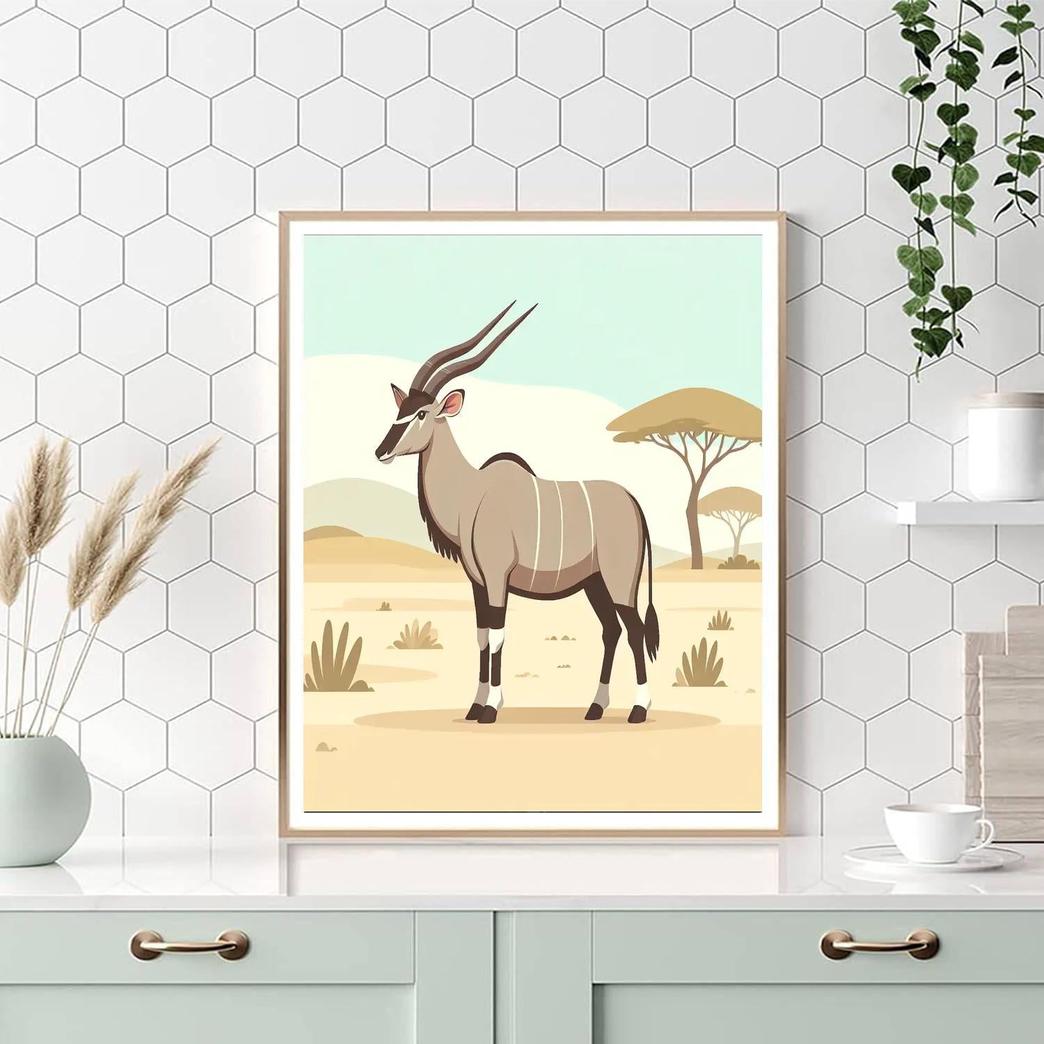 Elegant Eland Paint By Numbers Art