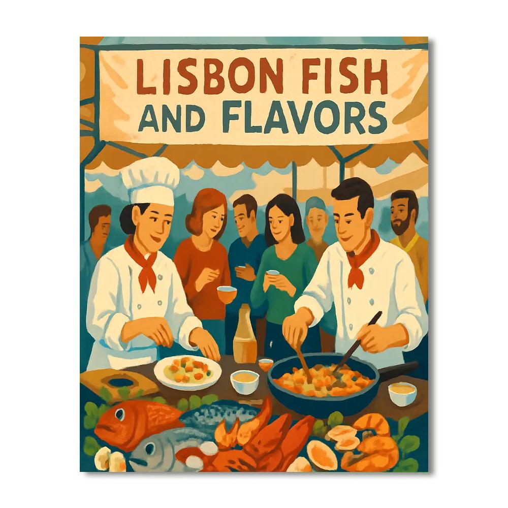 Lisbon Fish And Flavors Festival DIY Paint By Numbers