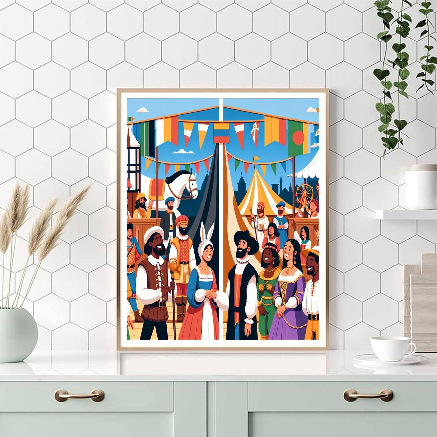 Renaissance Fair Revelry Paint By Numbers