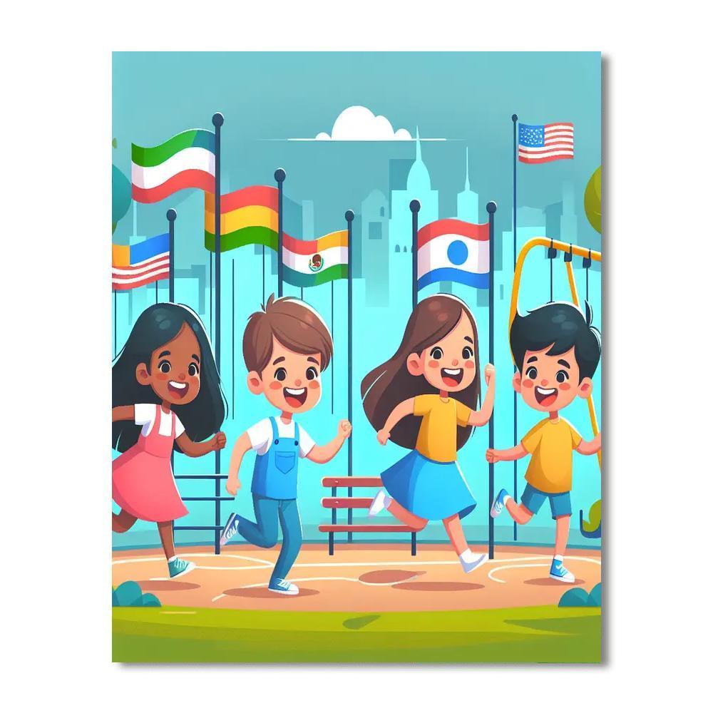 Creative City Park Paint By Numbers Kits