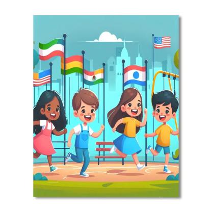 Creative City Park Paint By Numbers Kits
